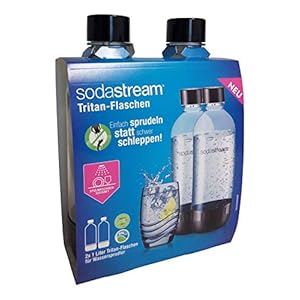 SodaStream Tritan flessen, verpakking van 2 stuks van elk 1 liter, vaatwasmachinebestendig, BPA-vrij, reservefles voor…