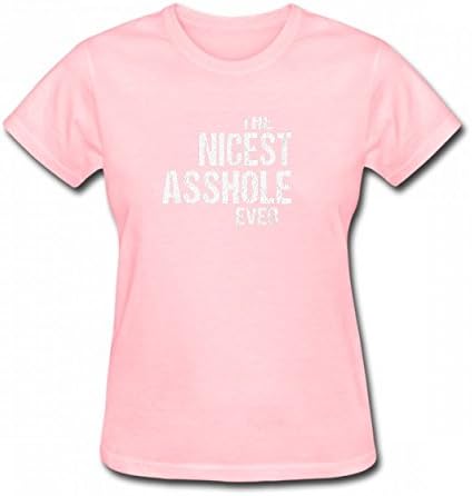 NMZNCW The Nicest Asshole Ever Cool Tshirt 3D Printing Cotton T-Shirts Tops Logo Authentic Women Tee Pink