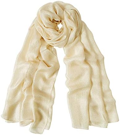 Sangbo Large Soft Silky Lightweight Solid Color Wrap Scarf Shawl For Women