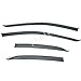 PLDDE 4pcs Smoke Tint with Chrome Trim Window Visors Compatible with 2018-2024 Camry Outside Mount Tape On/Clip On Style PVC Sun Rain Guard