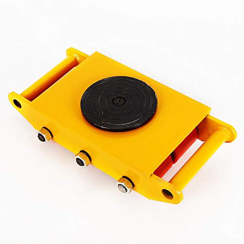 8T 17600lb Industrial Machine Dolly Skate Roller Machinery Mover 360° Rotation Cap - Thumbnail 4