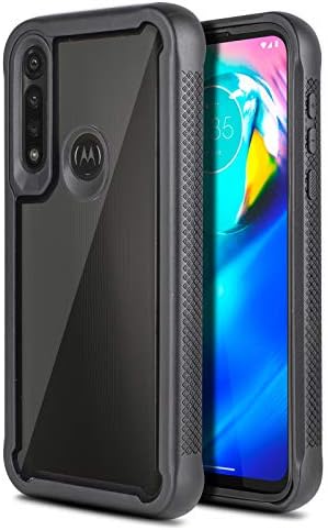 CasemartUSA Telephone Case for [Motorola Moto G Power (XT2041)], [Fuze Series][Black] Clear Bumper Cowl for (Tracfone, Straight Discuss, Easy Cellular, Shopper Mobile, Verizon, Seen)