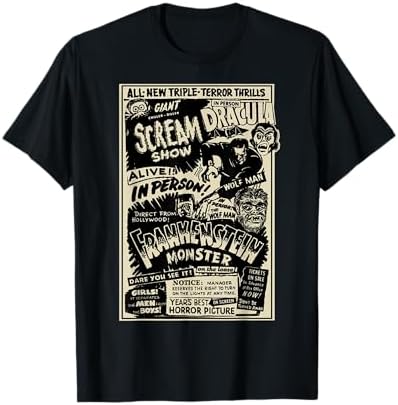 Amazon.com: Horror Movie Monster Vintage Halloween Frankenstein T 