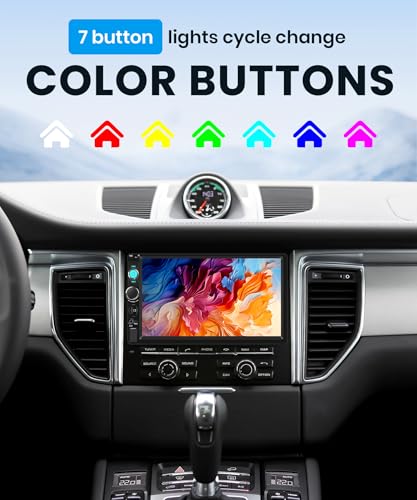 Wireless Carplay Car Radio 1 Din with You-Tube Android Auto, 7 Inch Touch Screen Car Radio with iOS/Android Mirror Link Bluetooth FM Radio USB/EQ Steering Wheel Control Rear Camera