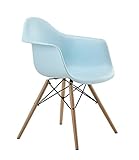 DHP Mid Century Modern Chair, Light Blue
