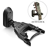 Guitar Wall Mount, Auto Lock Guitar Wall Hanger, Guitar Wall Hook Holder for Acoustic Electric Ukulele Ukele Bass Banjo Mandolin Stand