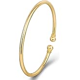 Eyixvan Gold Plated Adjustable Cuff Bangle Bracelet for Women, Classical Bangle Jewelry Gift for Valentines Day, Mothers Day, Birthday, Anniversary, Christmas Gift for Her