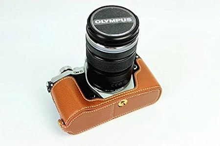 Amazon Olympus オリンパス Pen Om D E M5 Mark Ii カメラ バッグ カメラ ケース 本革 Koowl手作り トップクラスの牛革カメラハーフケース Olympus オリンパス Pen Om D E M5 Mark Ii 一眼カメラケース 防水 防振 携帯型 透かし彫りベース ハンドストラップ