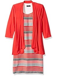 R & M Richards chamarra de rayas vestido