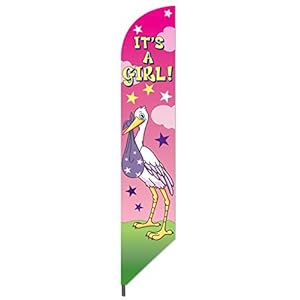 Forum Novelties Outdoor Pennant Flag, 7′, It’s a Girl