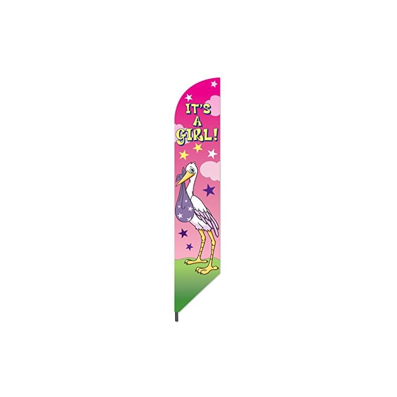Forum Novelties Outdoor Pennant Flag, 7′, It’s a Girl