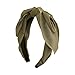 Black Pinstripe Fabric Covered Hair Band with Bow Headband for Women and Girls
