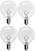 25 Watts G16.5 Replacement Light Bulbs for 25WLITE Scentsy Full Size Warmer, Candle Wax Melt Warmer and Globe Incandescent Lamps, Candelabra E12 Base Pack of 4 primary