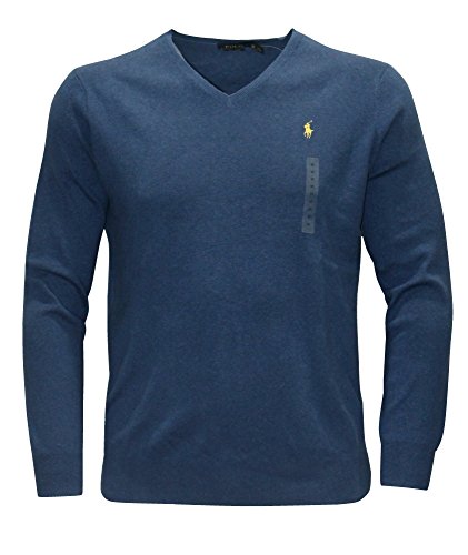 Polo Ralph Lauren Men's PIMA COTTON SWEATSHIRT BIG AND TALL SHALE BLUE
