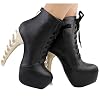 SHOW-STORY-Punk-Lace-Up-Back-Zip-High-top-Bone-High-Heel-Platform-Ankle-BootsLF80647