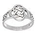 Celtic Triquetra Trinity and Flower Knot Eternity Sterling Silver Ring Size 7(Sizes 4,5,6,7,8,9,10,11)