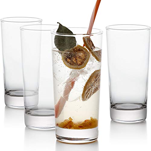 GoodGlassware Highball Glasses (Set of 4) 13.5 oz - Tall Drinking Glass with Heavy Base - for Water, Juice, Cocktails, and Other Beverages - Lead Free Glass, Dishwasher Safe, Perfect for Kitchen & Bar - Thumbnail 7