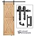SMARTSTANDARD 5FT Sliding Barn Door Hardware Whole Kit (Include 5ft Track Kit & Pull Handle Set & Floor Guide), Smoothly and Quietly, Easy to Install, Fit 30