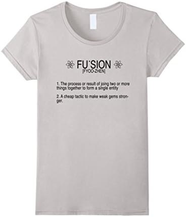 Women's Fusion Definition Tee Shirt Large Silver