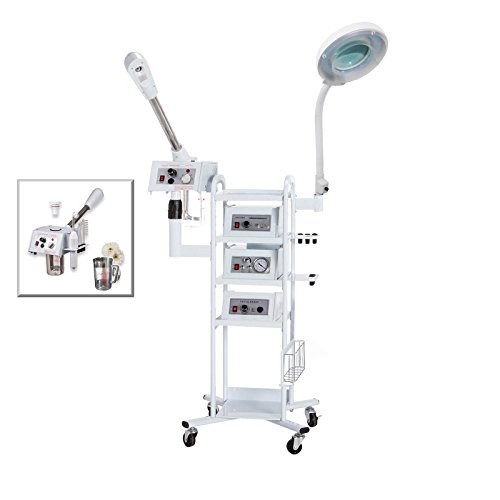 A9 Facial Machine: High Frequency Aromatherapy Steamer, Galvanic, Brush Massager, Vacuum Extractor, Spray Diffuser and Mobile Cart - Thumbnail 7