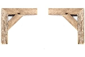 BARNWOODUSA LLC BARNWOODUSA Set of 2 Farmhouse Corbels for Door Way Corners, Counter Top, Shelves 100% Up-Cycled Reclaimed Wood