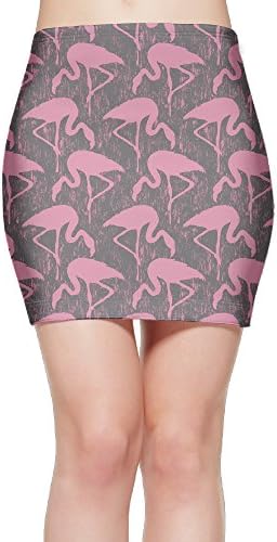 American Vintage Flamingo Womens Mini Bodycon Skirt