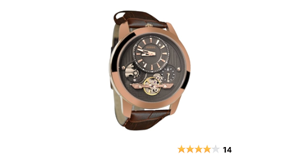 Fossil Men's ME1114 Brown Crocodile Leather Analog Quartz Watch with Grey  Dial : Fossil: Amazon.ca: Clothing, Shoes \u0026 Accessories