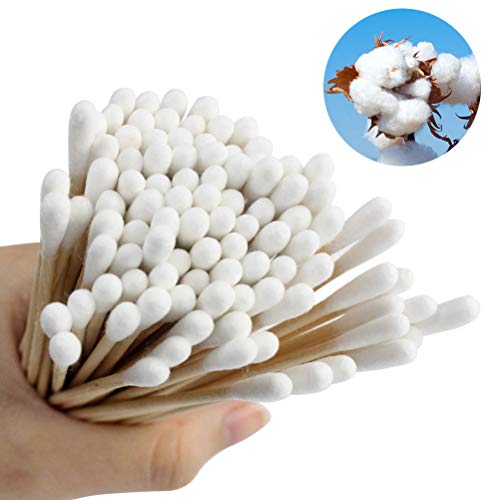 800 Pcs Swabs Cotton Sticks, Bantoye 6 Inches Cleaning Sterile Sticks with Wooden Handle for Wound Clean, Cleaning Makeup, Removal Residue