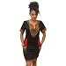 Coper Women Sexy Ethnic Style Print V-collar Casual Short Sleeve Dress