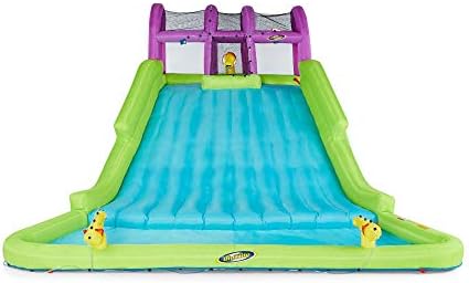 kahuna mega blast inflatable backyard kiddie pool and slide water park