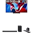 LG 77-Inch Class OLED evo C4 Series Smart TV 4K Processor Flat Screen with Alexa Built-in (OLED77C4PUA, 2024), Sound Bar SC9S Perfect Matching for OLED C TV with IMAX Enhanced and Dolby Atmos