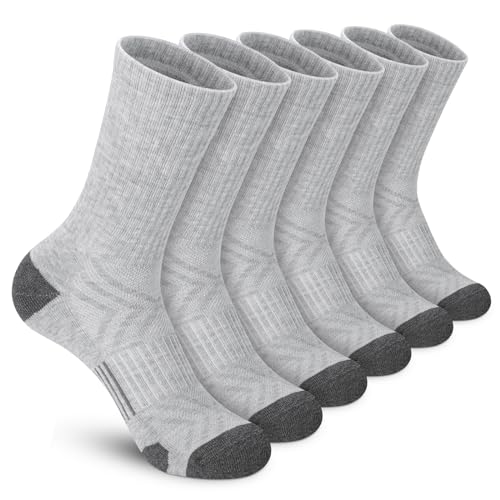 Felicigeely Athletic Crew Socks Cushion Running Socks Performance Breathable Sports Socks for Men