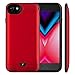 iPhone 6 Plus/6s Plus Battery Case, MAXBEAR 8000mAh Extended Rechargeable Backup Charging Case Protective Power Bank with Kickstand for iPhone 6 Plus/6s Plus (5.5 inch)-Red
