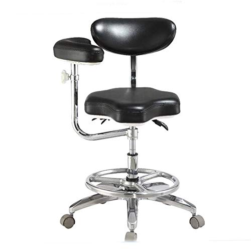 Dental Medical Doctor Stool Mobile Dentist Seat Chair Deluxe with Armrest QY90B