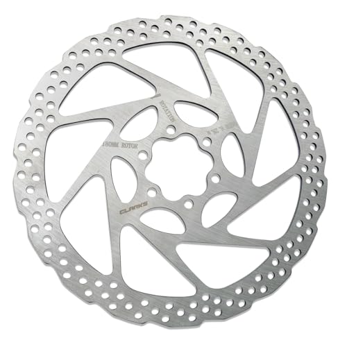 Clarks Cycle Systems TL-027 Rotor de freno de disco de acero de 6 pernos, plateado, 160 mm