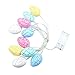 FAONIE 10 LED Lights 4.9 ft Easter Eggs Lights Battery Powered Fairy String Lights Christmas Holiday Party Home Decoration (Colorful)