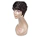 Pixie Cut Wigs for Black Women Black Human Hair Short Cut Wigs with Bangs Bump Wig, Short Boy Cut Black Women's Short Wig