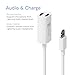 Ubittek Dual Lightning Charge & Audio Cable for iPhone 7, iPhone 7 Plus, ipad and Any Lightning Device That Runs iOS 10 or Later (White)