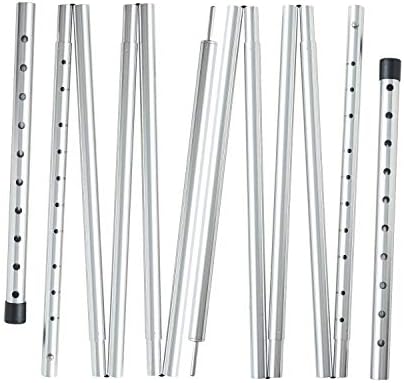 Redcamp タープ用ポール テント ライトタープポール 内蔵ジョイント式 組立不要 キャンプ用品 持ち運び ジョイント式 2cm 2本セット 収納袋付き