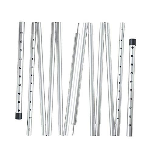 REDCAMP Tent Tarp Poles Set of 2, Aluminium Adjustable Telescoping Camping Poles for Tarp Awning Canopy Porch Sun Sails Tarpaulin Headroom (Silver - 2.3m Folding)