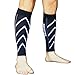 Meister Graduated 20-25mmHg Compression Running Leg Sleeves for Shin Splints (Pair) - Black - X-Large
