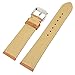 WOCCI 22mm Vintage Leather Watch Band for Men and Women, Silver Buckle (Tan)