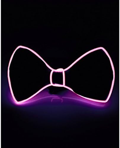 Purple Stylish LED El wire Bow Tie Perfect for Party Christmas Music Festival Rave Party Gift Fashion Limited Collection