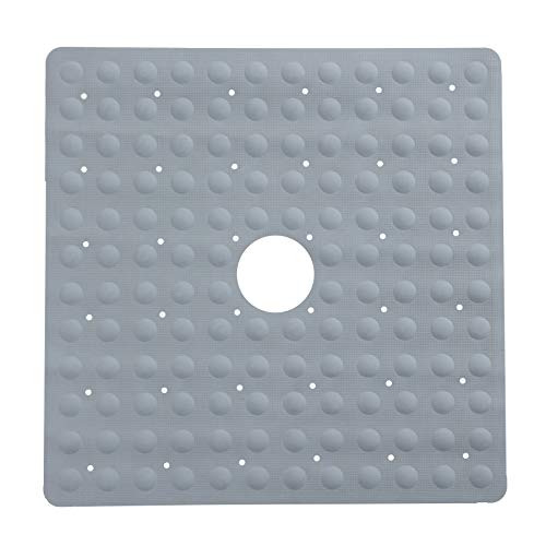 SlipX Solutions Square Rubber Safety Shower Mat with Microban Provides