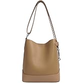 Rosvovo Genuine Leather Crossbody Bags for Women, Trendy Leather Purses Shoulder Bucket bags for women with Adjustable Strap