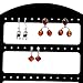 CozyCabin 48-hole Jewelry Display Rack Vintage Earring Holder Hanger Jewelry Stand Organizer Earring Display (Black B)