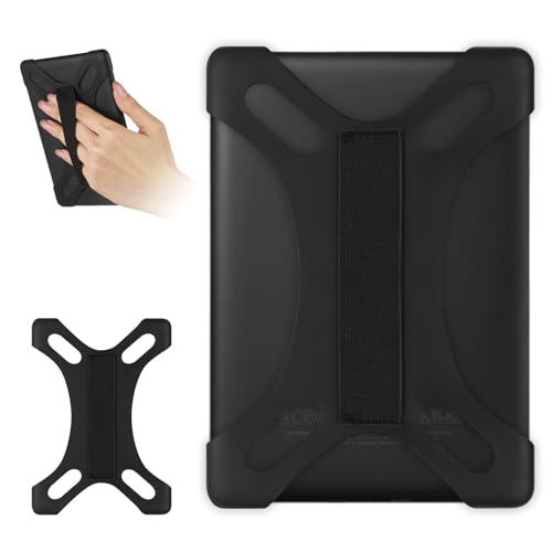 HoYiXi Universal Hand Strap for 6-7 lnch kindle eReader,Compatible Kobo/PocketBook/Tolino/Sony/Paperwhite/Nook eReader，For 6", 6.8", 7" eReader with High Elasticity Hand Strap,Black