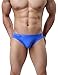 Ekouaer Men Briefs Underwear Ice Silk Wide Waistband Triangle Bikini Briefs 3 Pack, Blue, XL