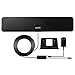 TV Antenna, ANTV Indoor Antenna with Amplified Signal Booster Device, 40 Mile Range, High Performance 10Ft Coaxial Cable, HDTV Antenna Free for 1080p 4K Read, Piano Black,1-Pack (Upgrade Version)