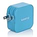 Lumsing 3363993 17w Dual Port USB Wall Charger Adapter for Smartphones and Tablets - Blue